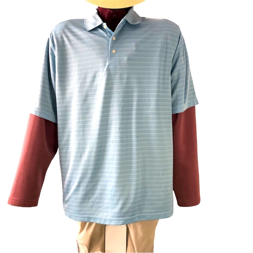 Walter Hagen Hydro Dri XXL sky blue polo/Golf short sleeve men’s shirt